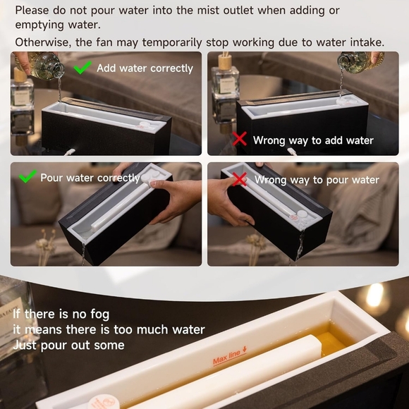 Colorful Flame Fireplace Aroma Diffuser 7 Color Modes Essential Oil Humidifer - Picture 8 of 11